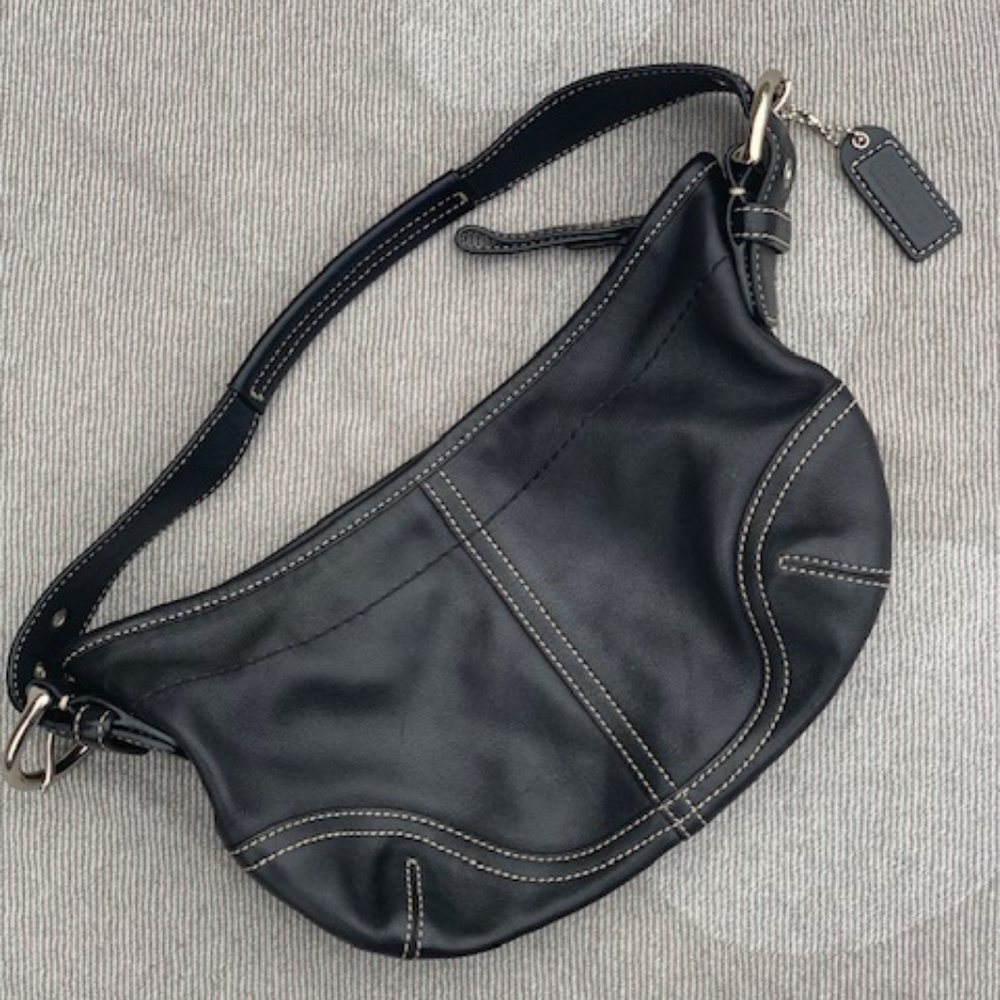 Vintage Black Mini Coach Bag